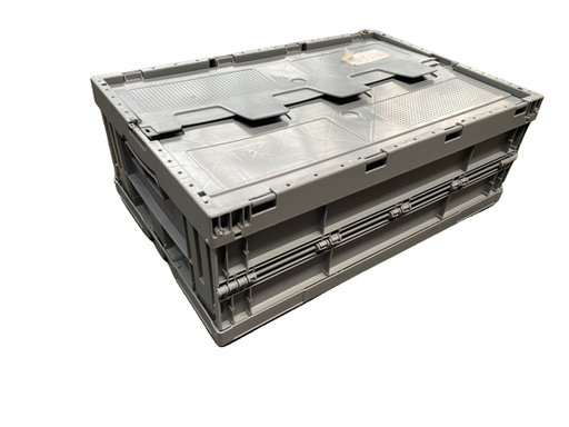 Euronorm bak  600*400*200 plooibox met deksel (grijs)